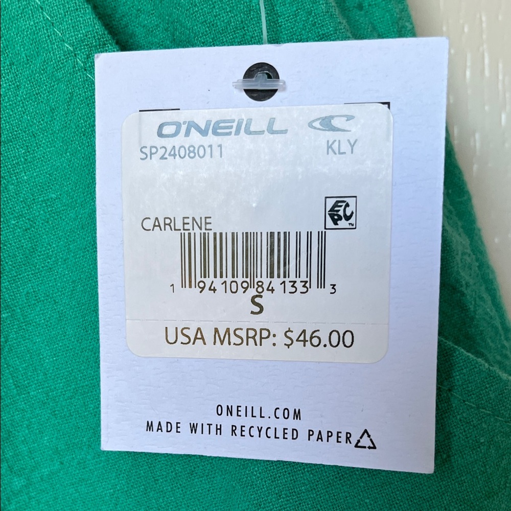 NWT O'Neill Women’s Carlene Beach Shorts Kelly Green size S - Picture 2 of 7